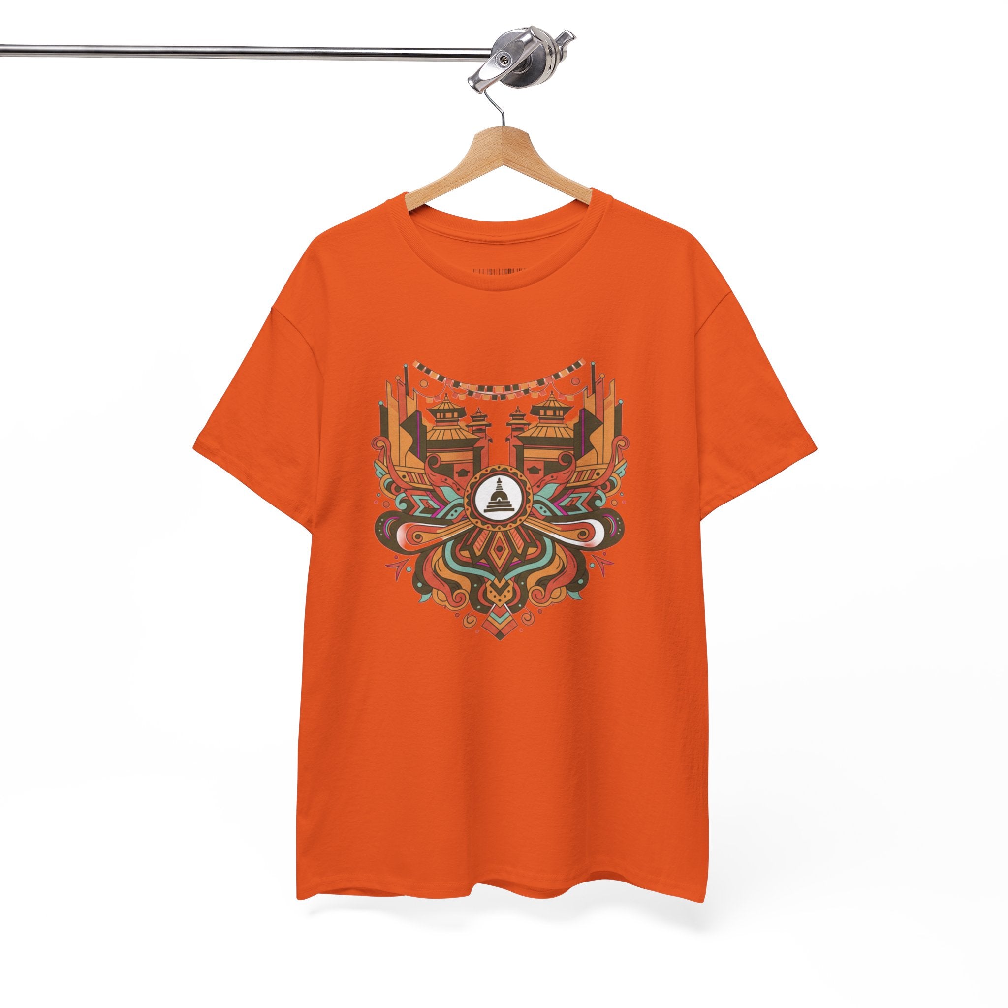 Mandala Cityscape Tee — Boho Urban Art Graphic T-Shirt