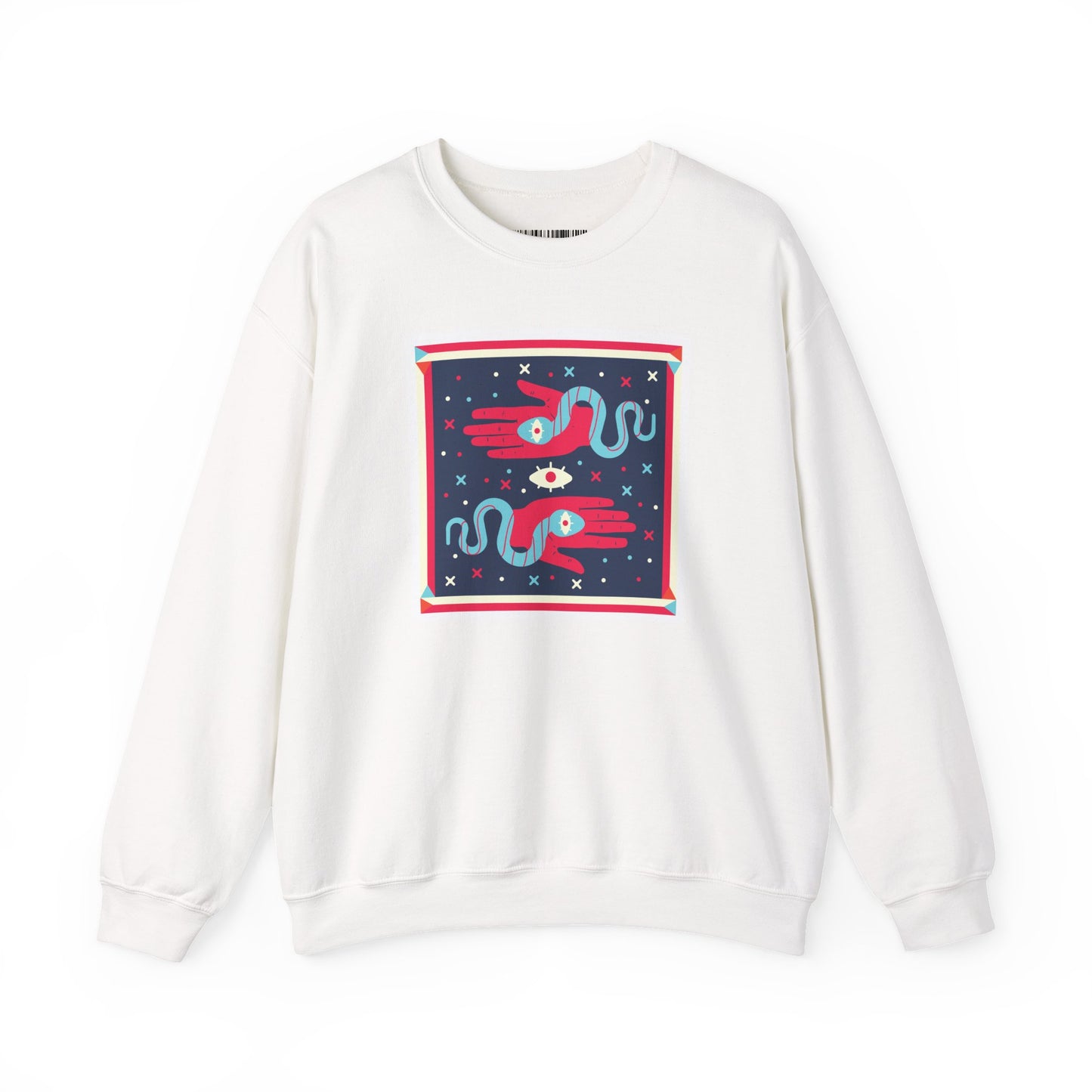 Crewneck Sweatshirt — Mystic Hand & Snake Graphic