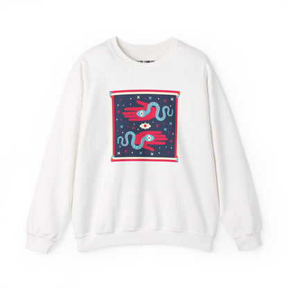 Crewneck Sweatshirt — Mystic Hand & Snake Graphic