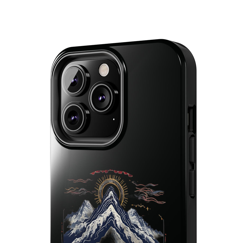 Mountain Temple Tough Phone Case — Japanese-Inspired Landscape Phone Cover