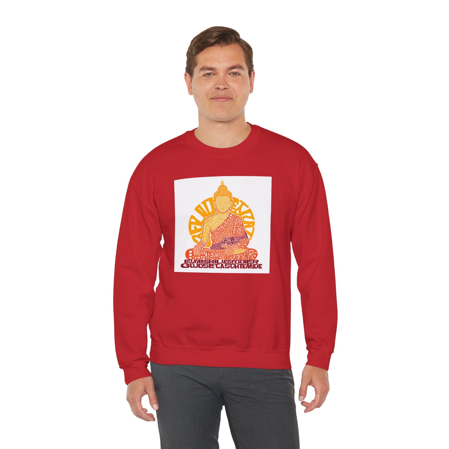 Buddha Graphic Sweatshirt — "Choose Compassion" Meditation Crewneck
