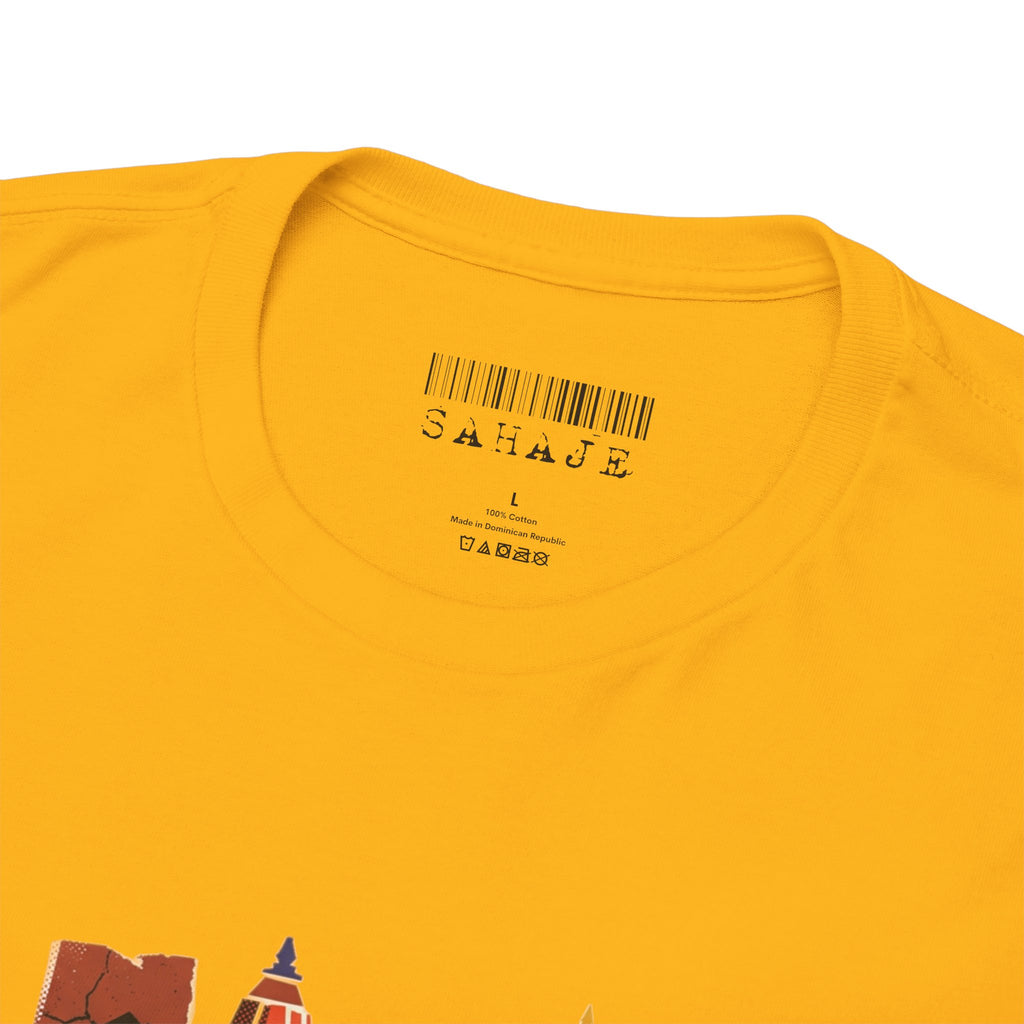 Cityscape Abstract Tee — Colorful Urban Architecture Graphic T‑Shirt