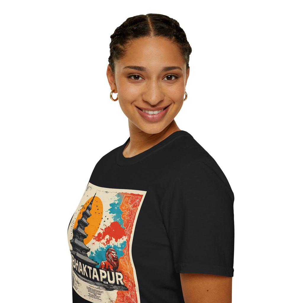Bhaktapur Vintage Travel T-Shirt – Nepal Pagoda Graphic Tee