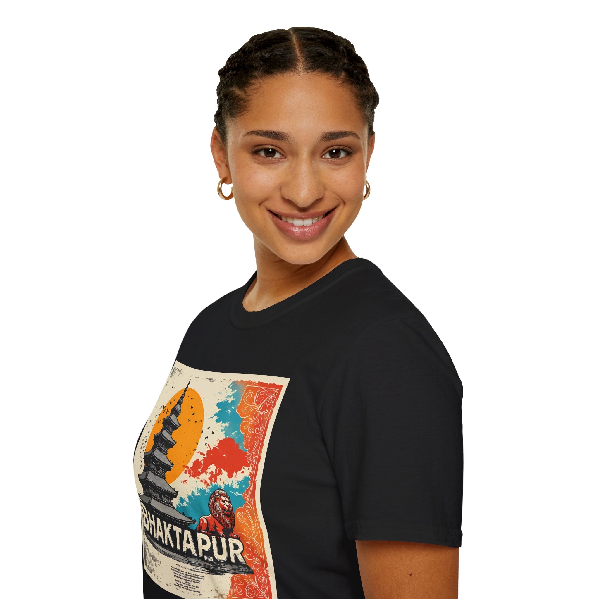 Bhaktapur Vintage Travel T-Shirt – Nepal Pagoda Graphic Tee