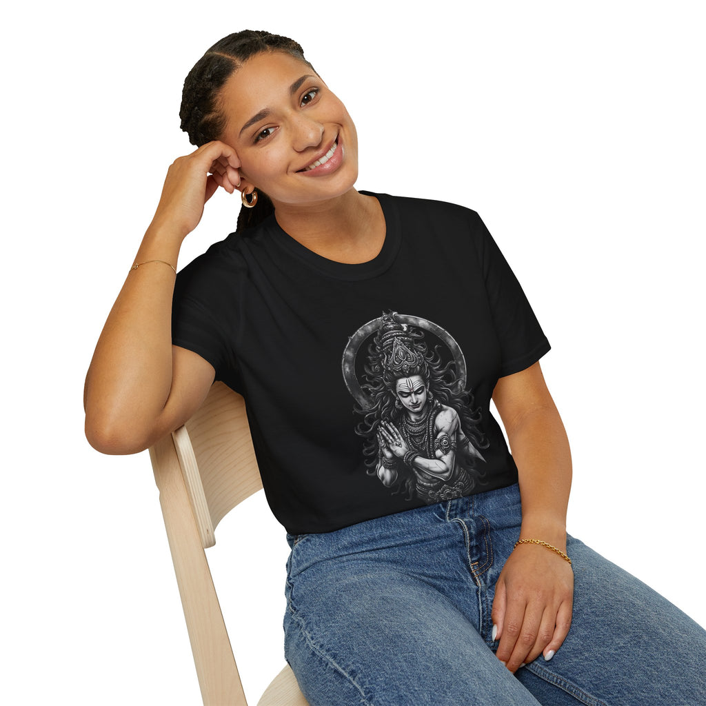 Shiva Portrait T‑Shirt – Intricate Hindu Deity Art Tee