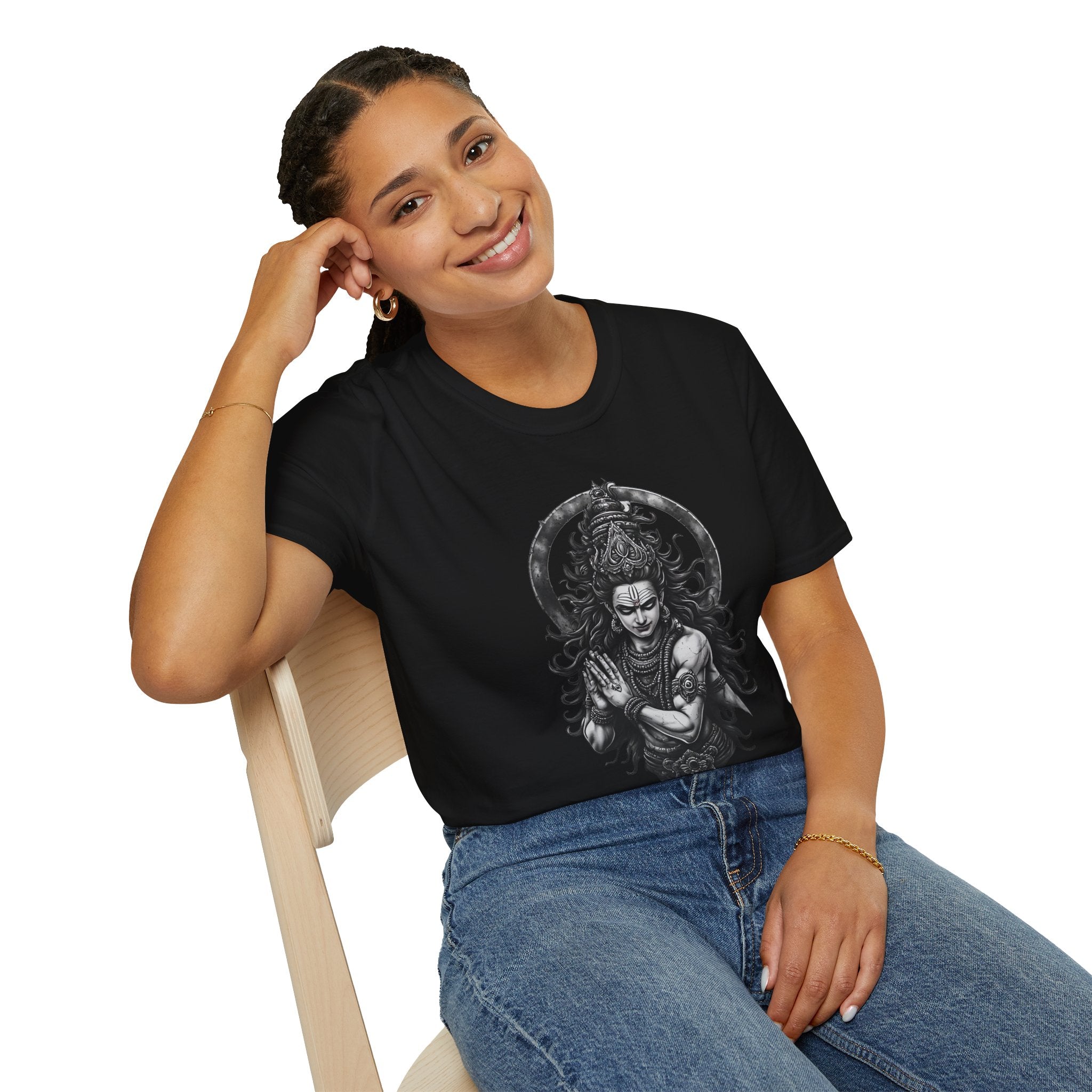 Shiva Portrait T‑Shirt – Intricate Hindu Deity Art Tee