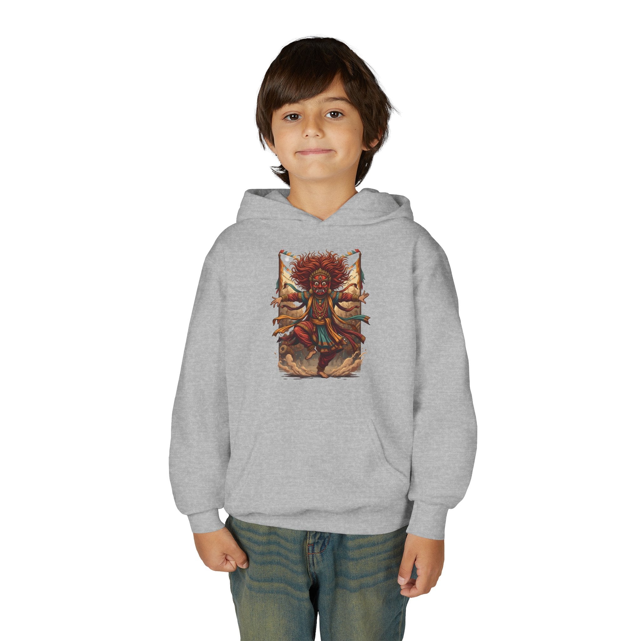 Youth Hoodie — Tribal Sun Dancer Graphic Kids Sweatshirt