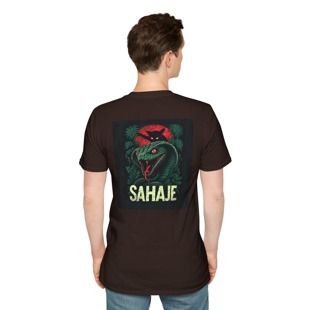 Black Cobra & Panther T-Shirt – Fierce Serpent & Big Cat Graphic Tee, Edgy Streetwear Design