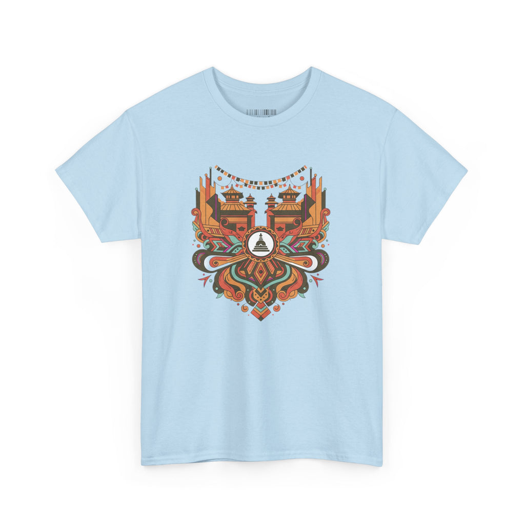 Mandala Cityscape Tee — Boho Urban Art Graphic T-Shirt