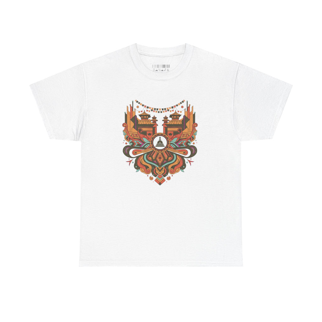 Mandala Cityscape Tee — Boho Urban Art Graphic T-Shirt