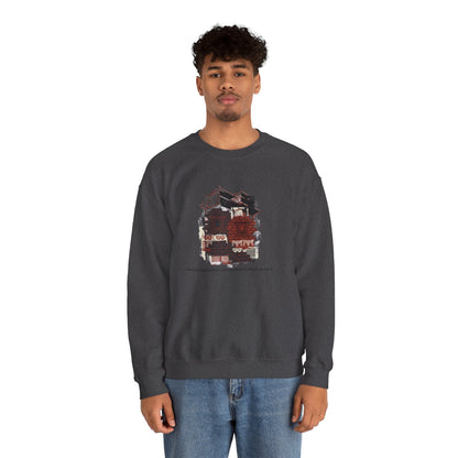 Crewneck Sweatshirt — Cozy Vintage Cabin Illustration with Quote