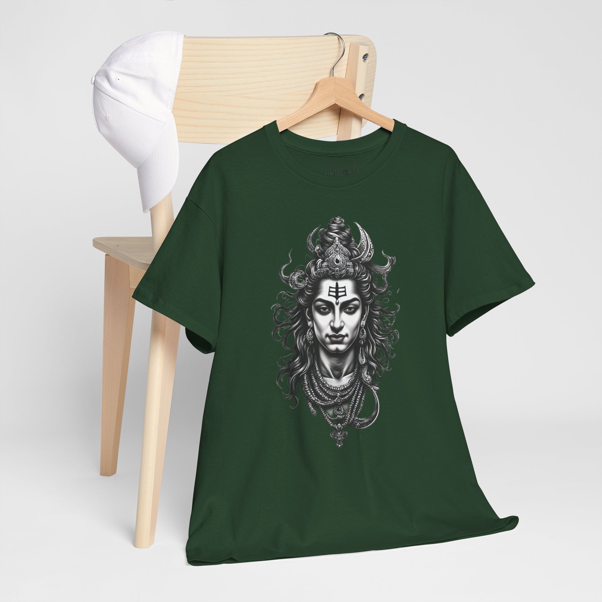 Shiva Portrait Tee — Hindu God Shiva Graphic T-Shirt
