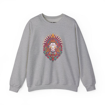 Crewneck Sweatshirt — Colorful Mandala Goddess Graphic