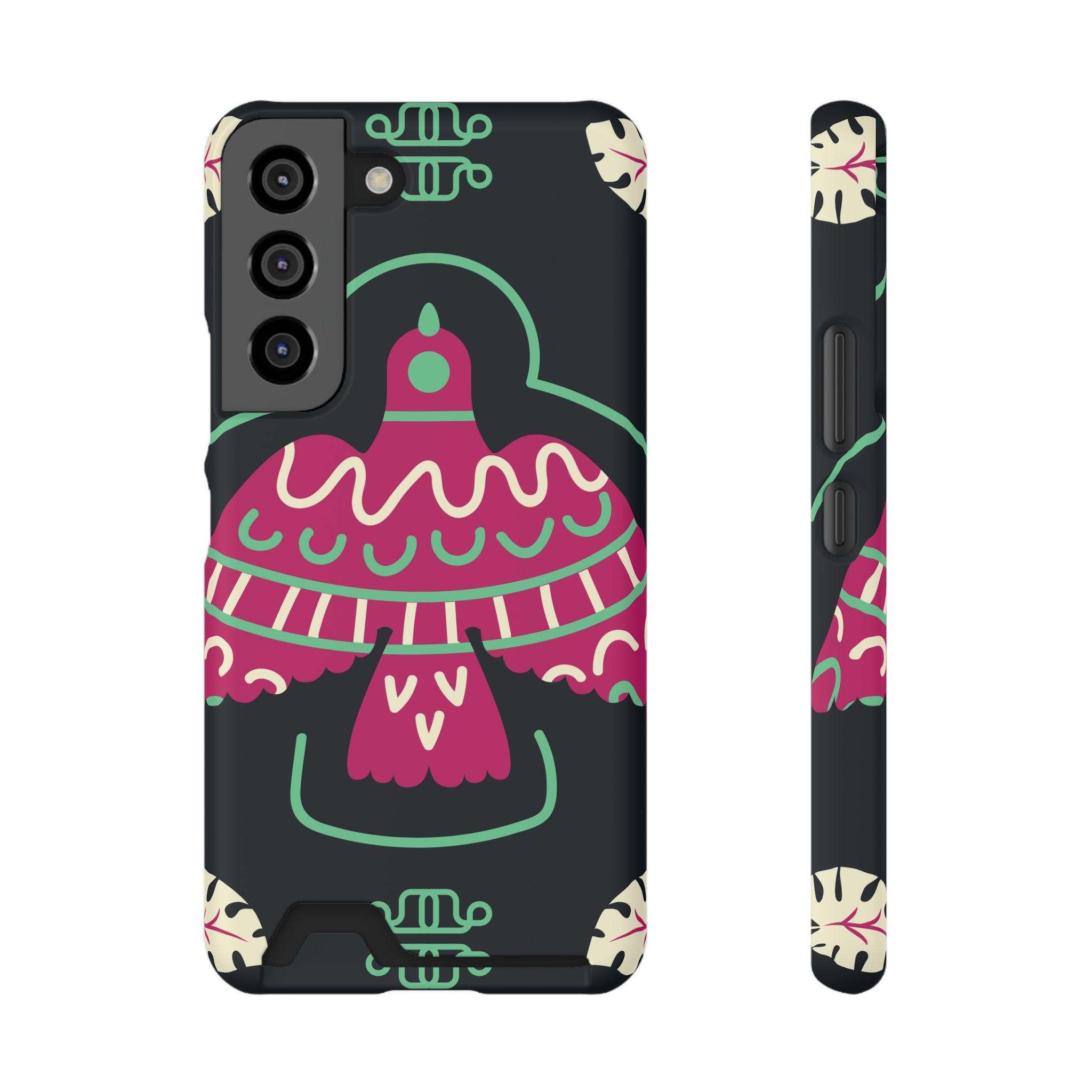 Vibrant Phone Case with Card Holder, Stylish Phone Accessory, Colorful Gift for Her, Boho Phone Cover, Trendy Mobile Case