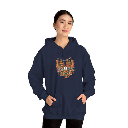 Spiritual Mandala Buddha Hoodie — Colorful Meditation Graphic Sweatshirt