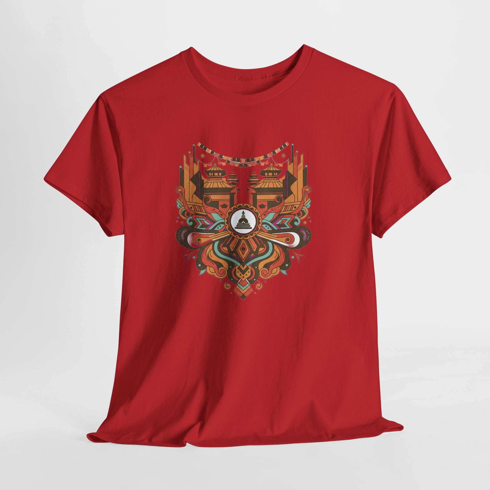 Mandala Cityscape Tee — Boho Urban Art Graphic T-Shirt