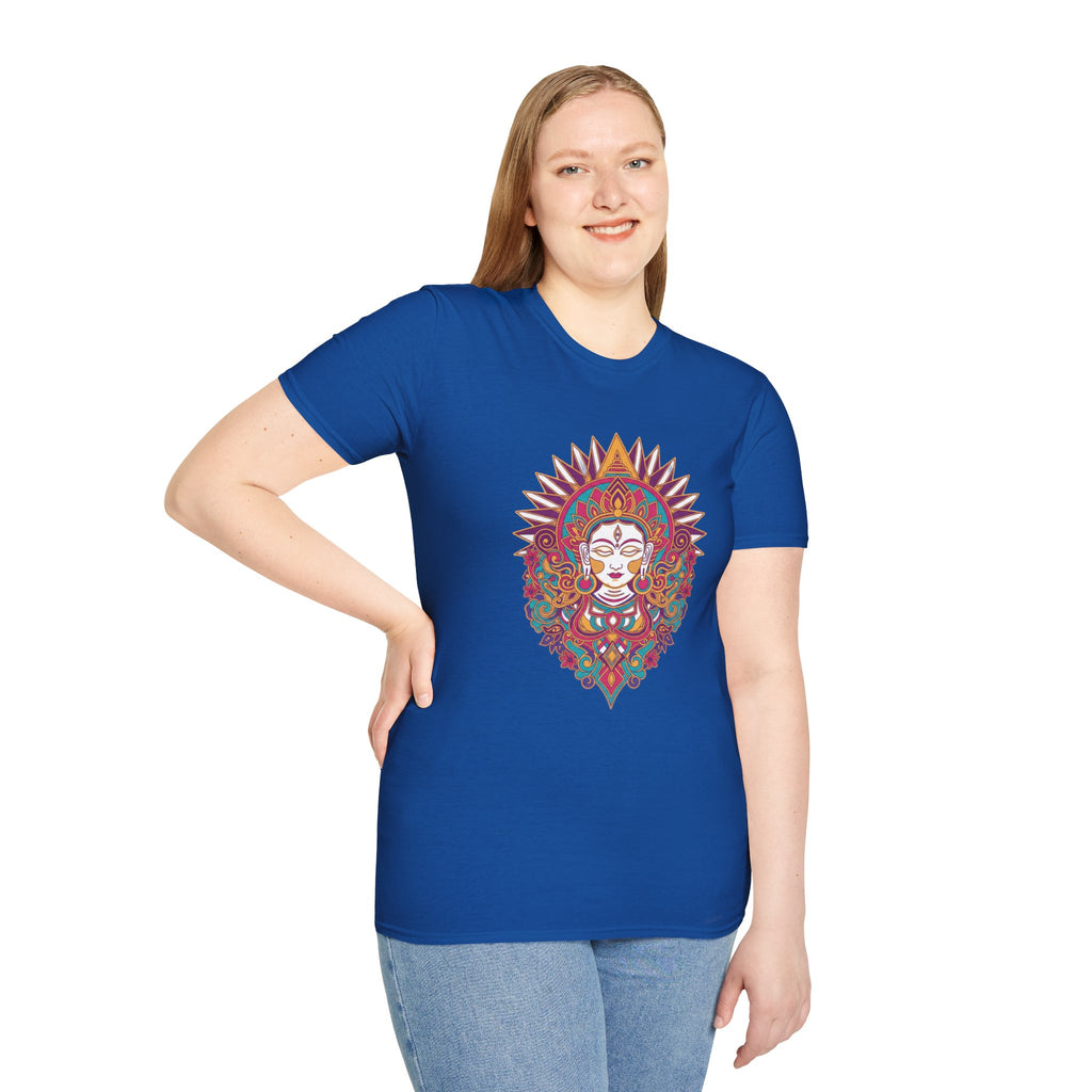 Mystic Goddess Mandala T-Shirt — Colorful Boho Spiritual Tee