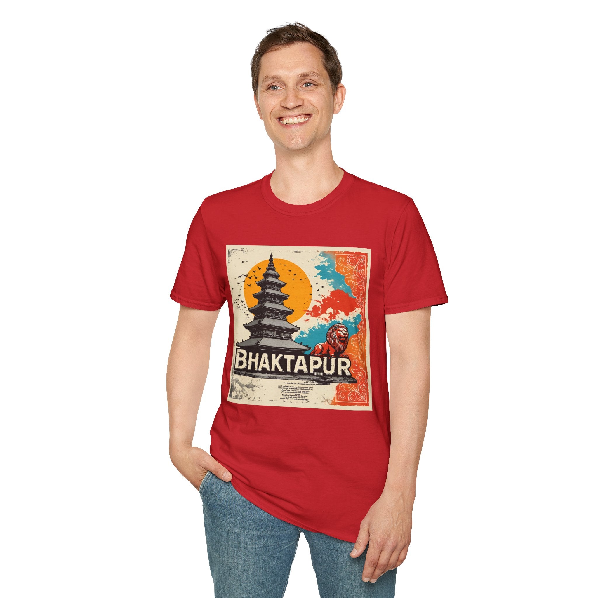 Bhaktapur Vintage Travel T-Shirt – Nepal Pagoda Graphic Tee