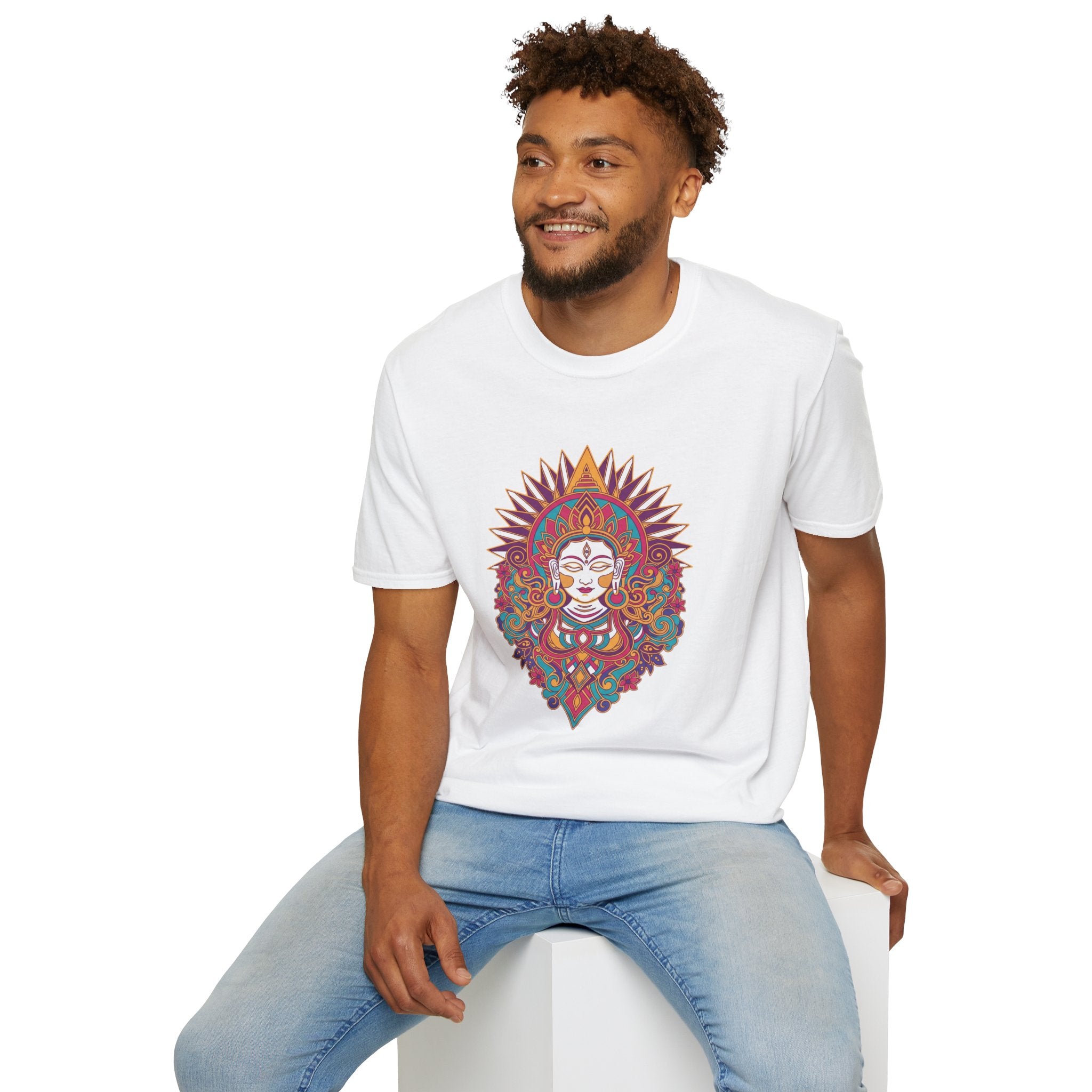Mystic Goddess Mandala T-Shirt — Colorful Boho Spiritual Tee