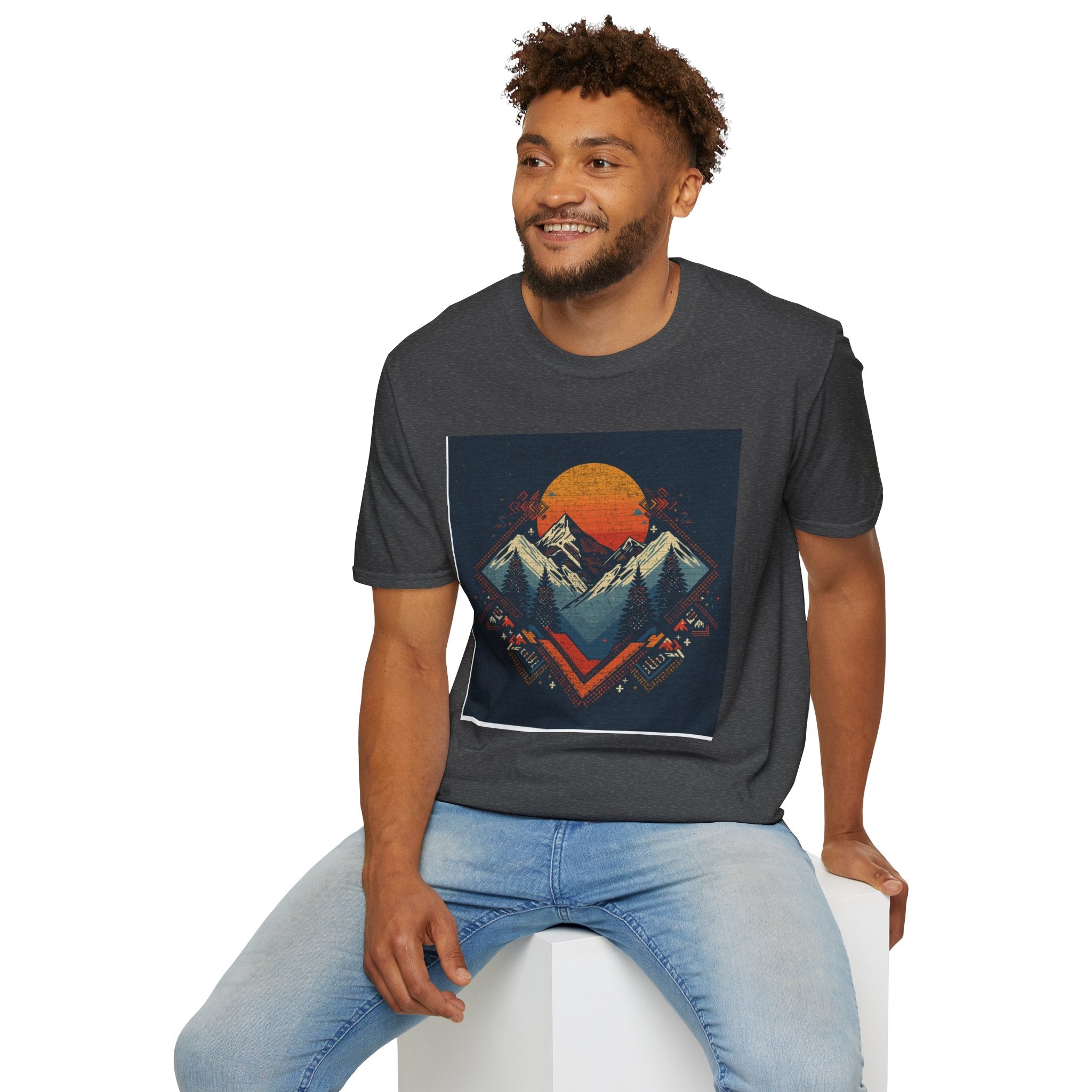Retro Mountain Sunset T-Shirt