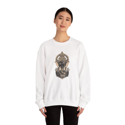 Elephant Mandala Crewneck Sweatshirt — Spiritual Indian-Inspired Graphic