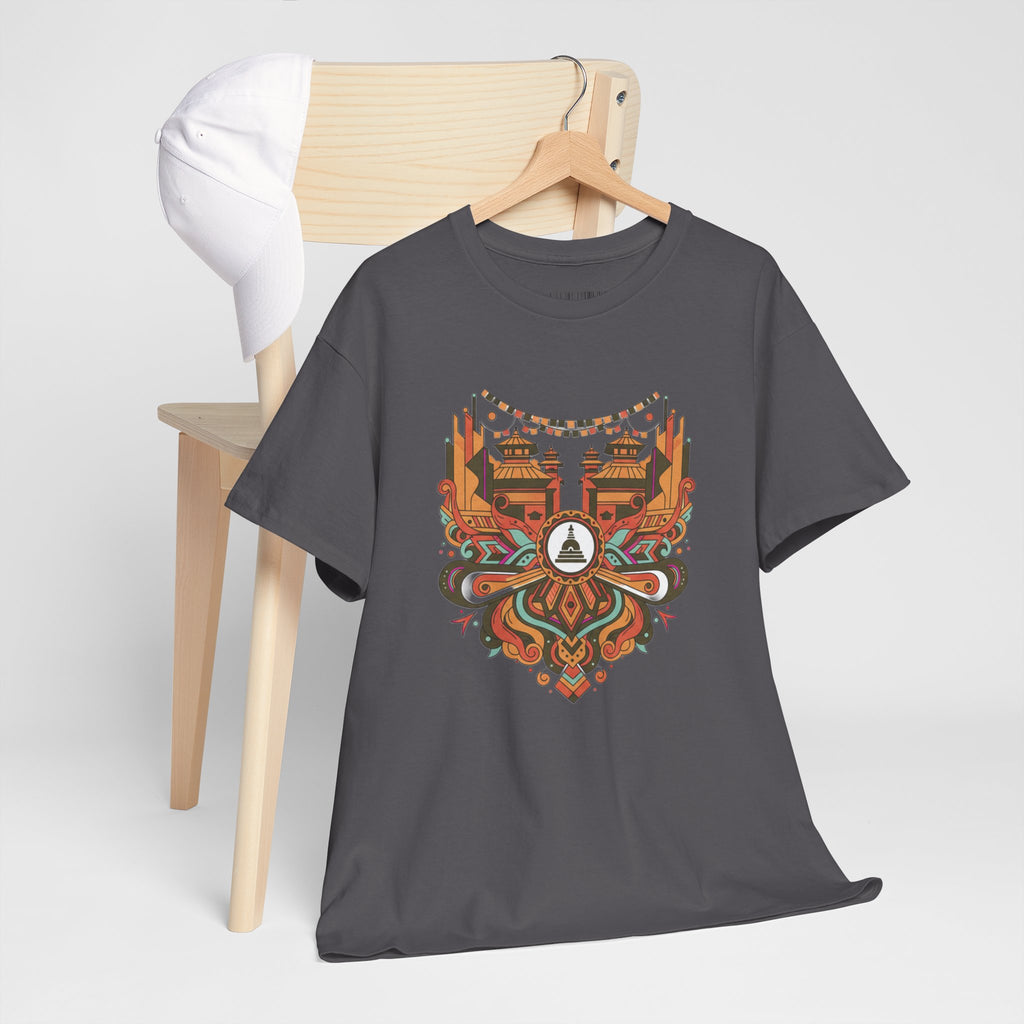 Mandala Cityscape Tee — Boho Urban Art Graphic T-Shirt