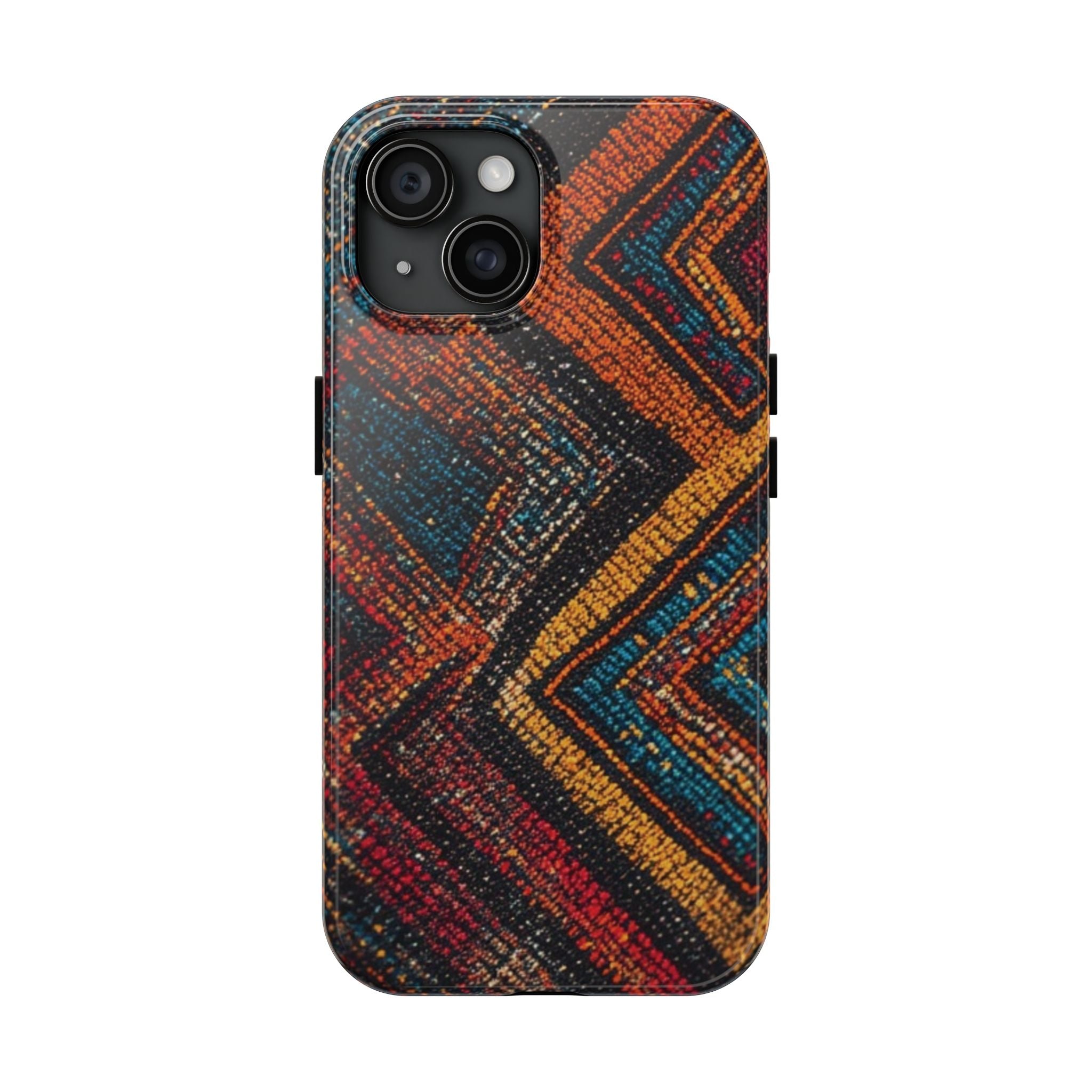 Tough Phone Case — Boho Geometric Rug Pattern, Protective iPhone Cover