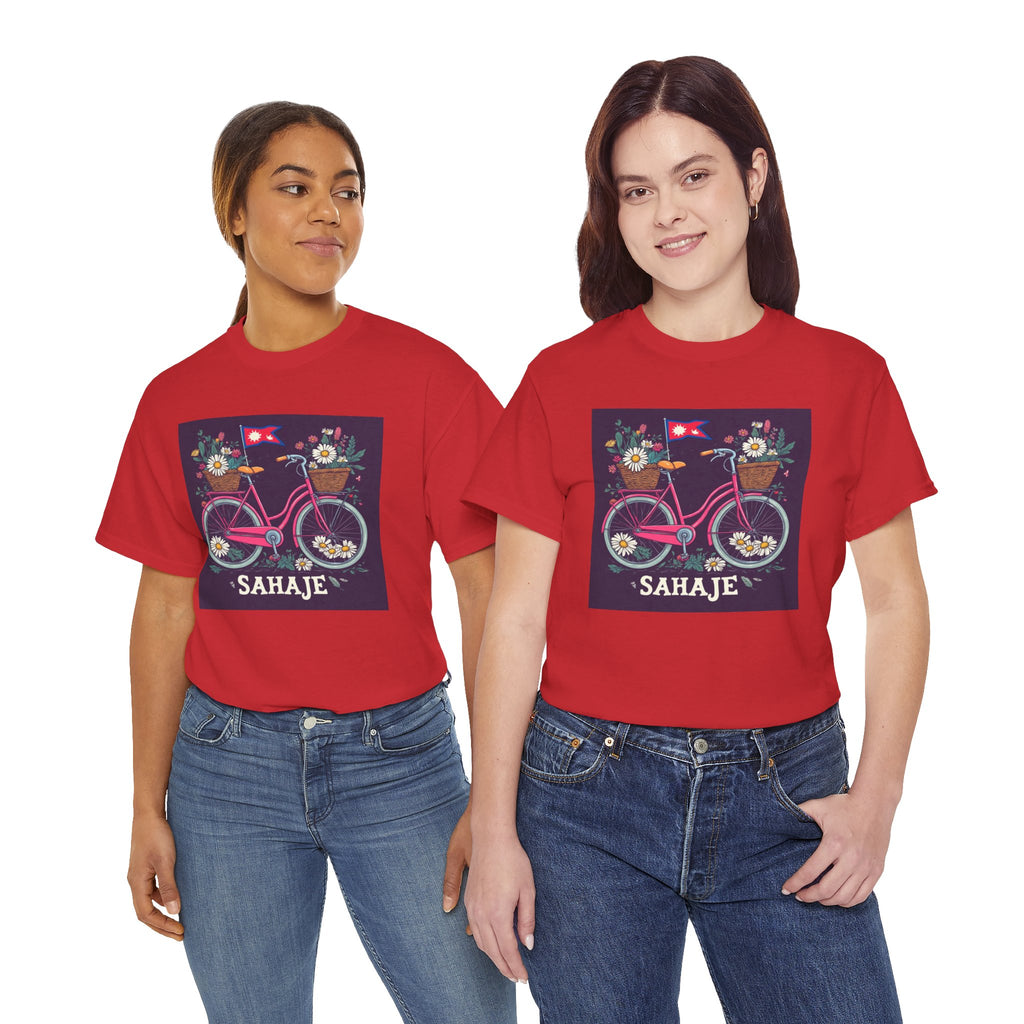 Sahaje Floral Bicycle T‑Shirt