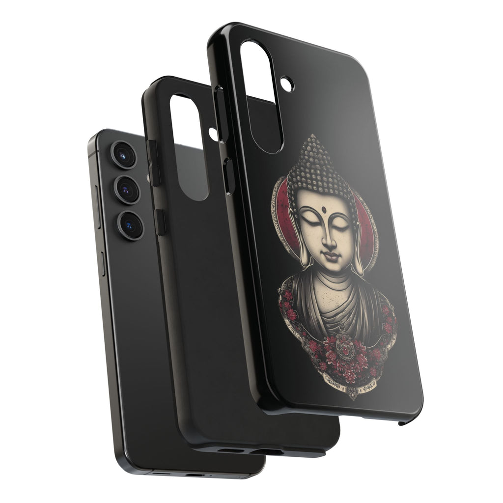 Buddha Floral Tough Phone Case — Protective Spiritual Phone Cover