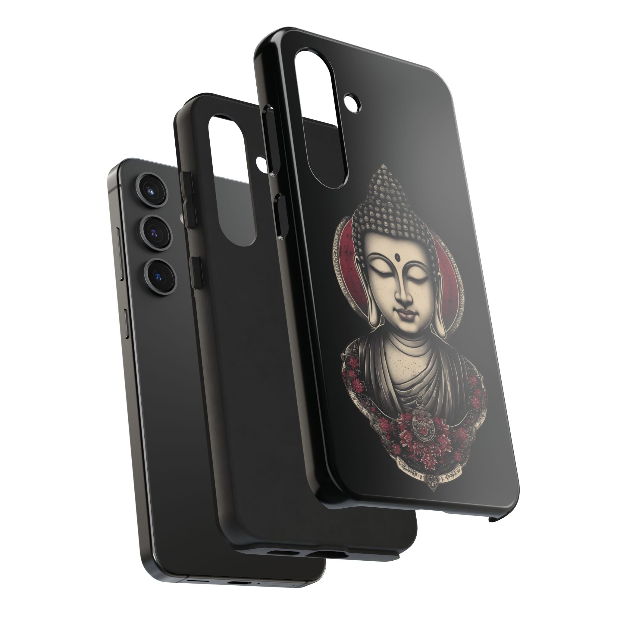 Buddha Floral Tough Phone Case — Protective Spiritual Phone Cover