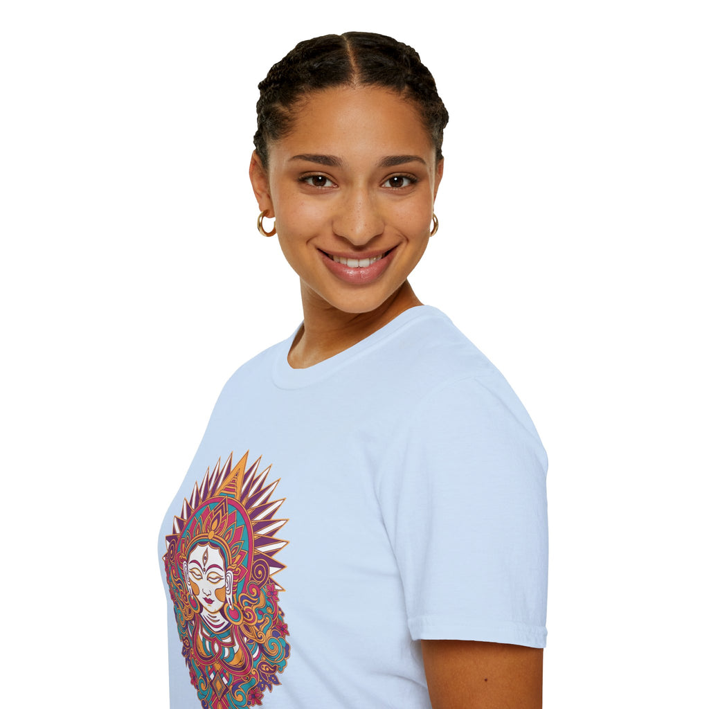 Mandala Goddess T-Shirt — Colorful Floral Spiritual Tee