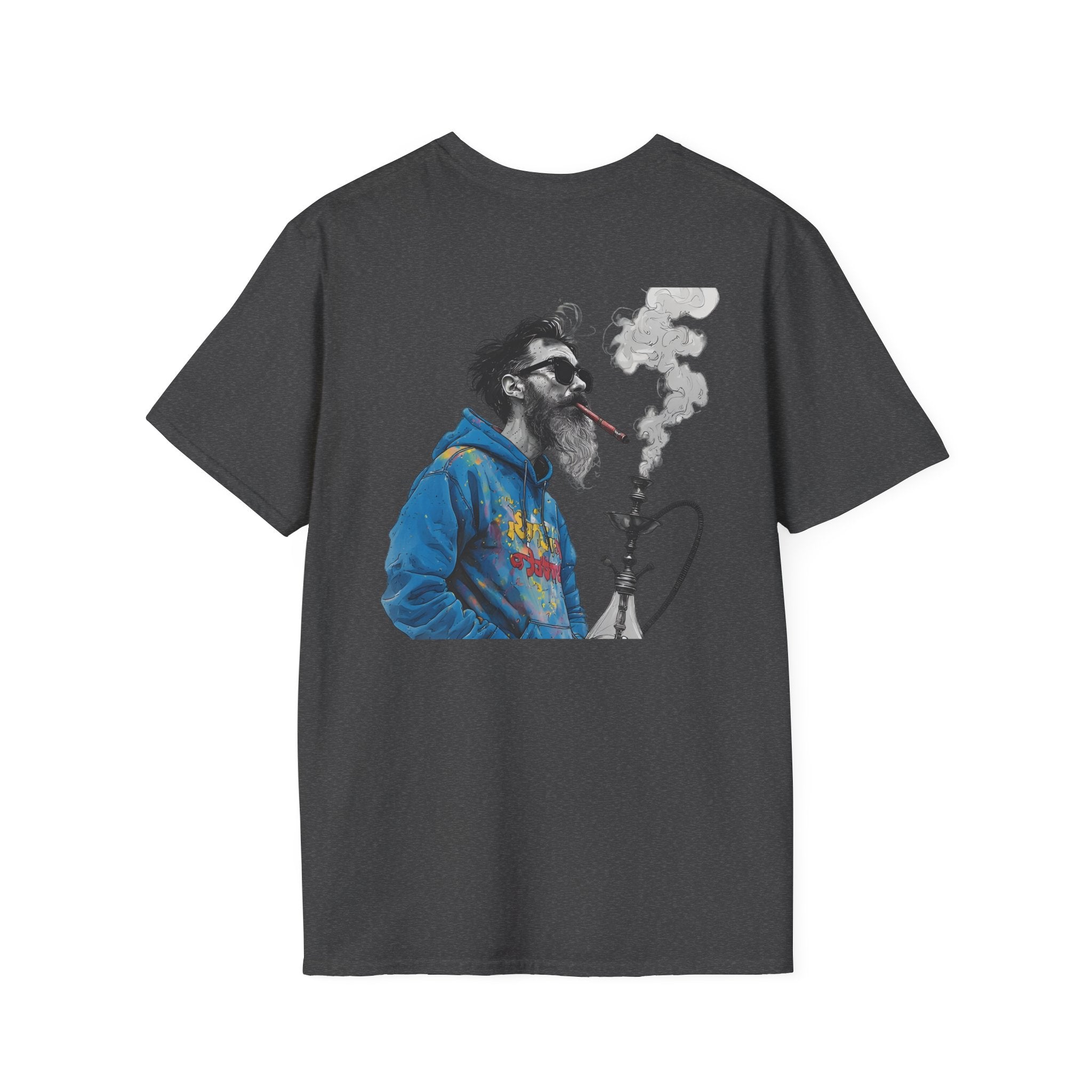 Hookah Beard Graphic T-Shirt — Chill Vape Lounge Vibe