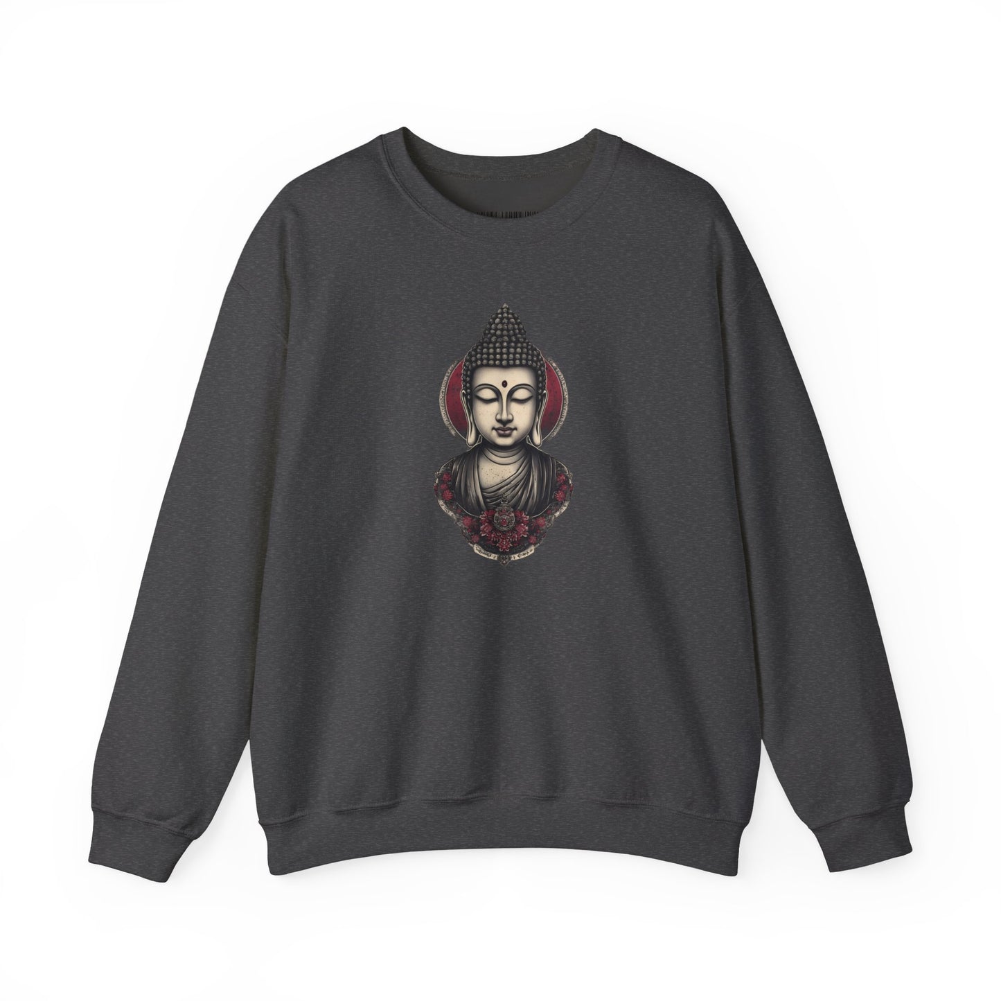 Buddha Lotus Crewneck Sweatshirt — Tranquil Meditation Graphic