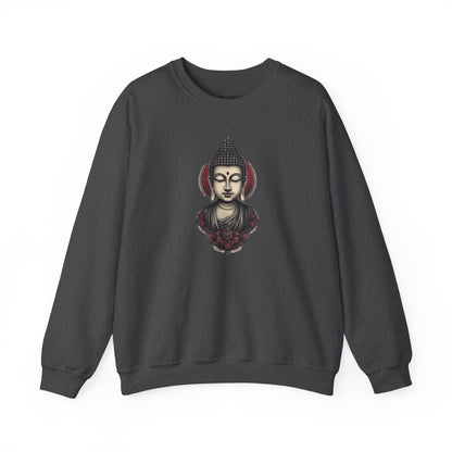 Buddha Lotus Crewneck Sweatshirt — Tranquil Meditation Graphic