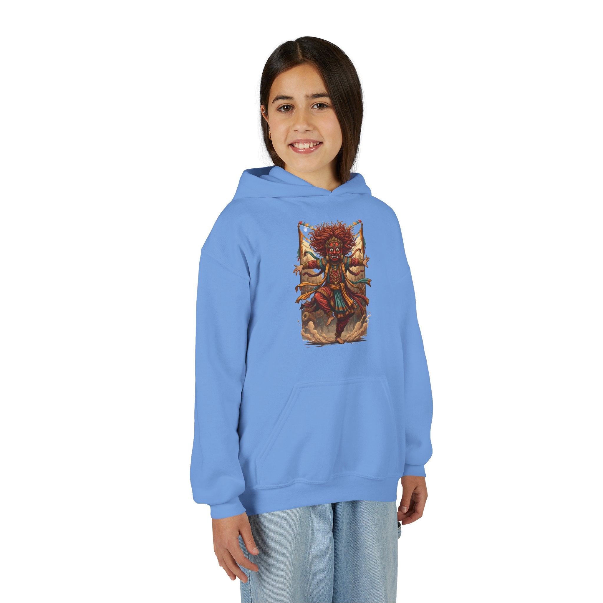 Youth Hoodie — Tribal Sun Dancer Graphic Kids Sweatshirt