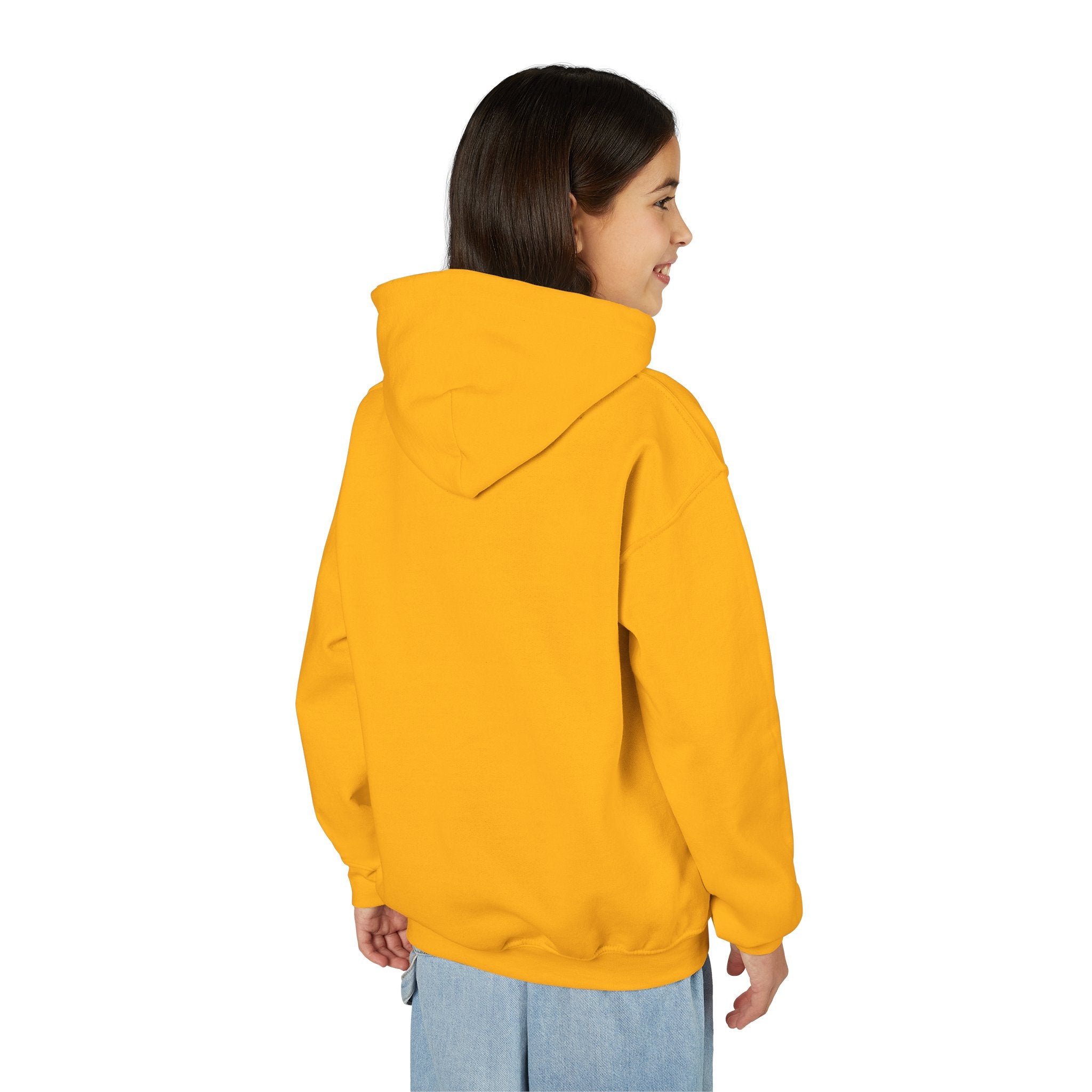 Youth Hoodie — 'Grow Slow, Go Through' Floral Motivational Hooded Sweatshirt