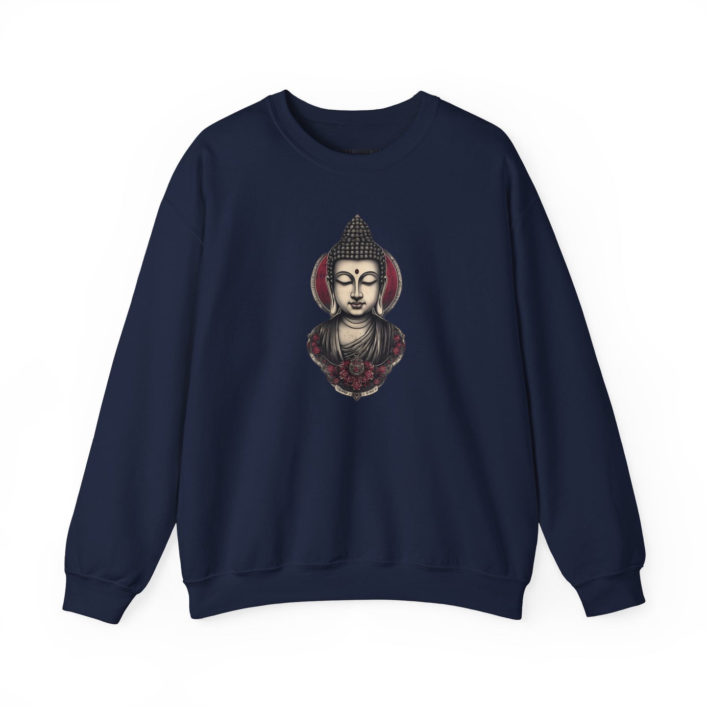 Buddha Lotus Crewneck Sweatshirt — Tranquil Meditation Graphic