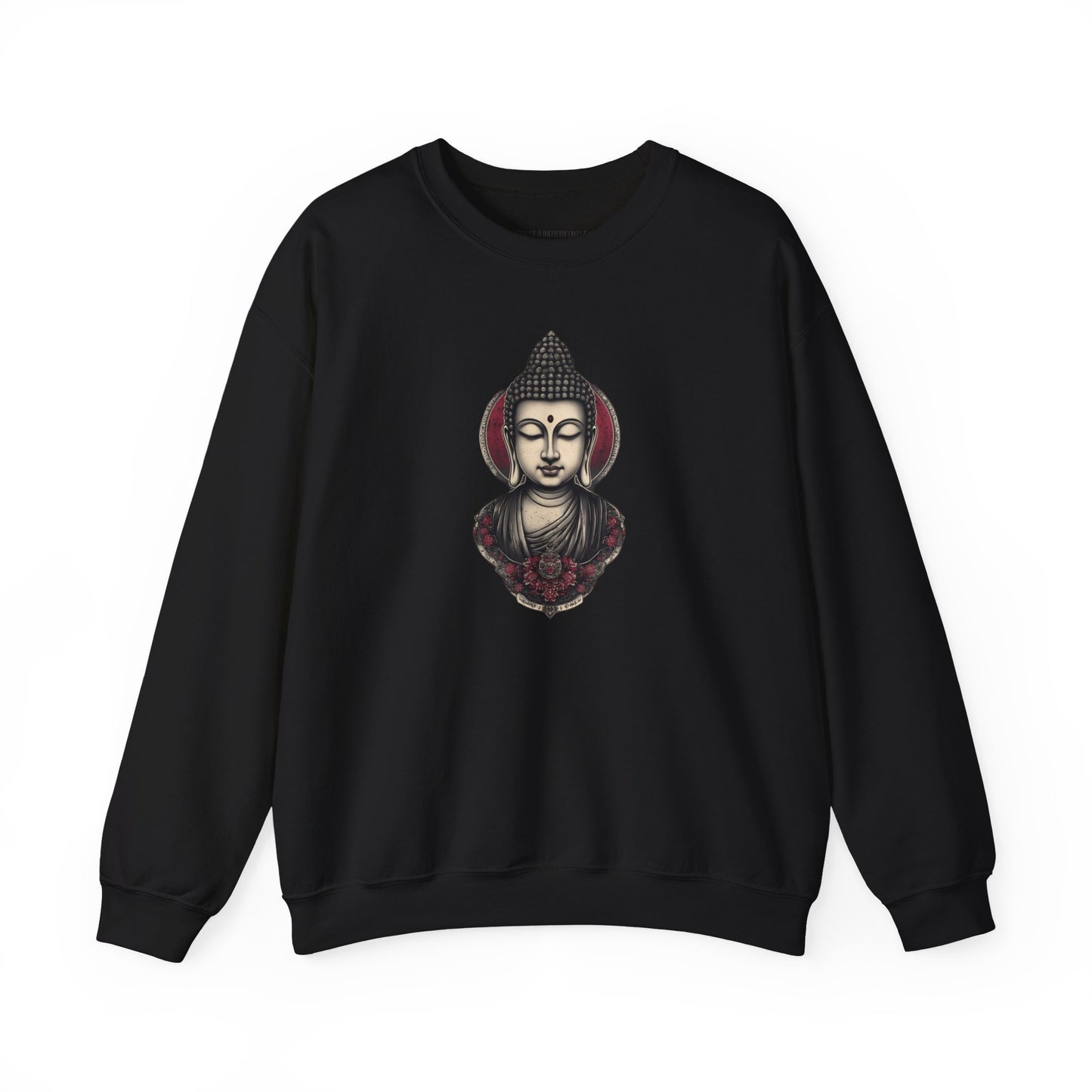 Buddha Lotus Crewneck Sweatshirt — Tranquil Meditation Graphic