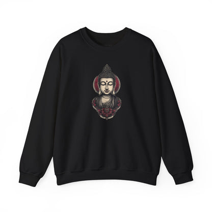 Buddha Lotus Crewneck Sweatshirt — Tranquil Meditation Graphic