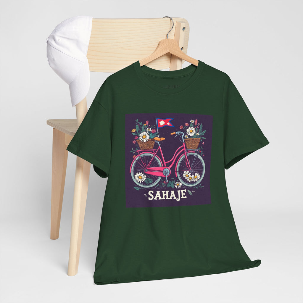 Sahaje Floral Bicycle T‑Shirt