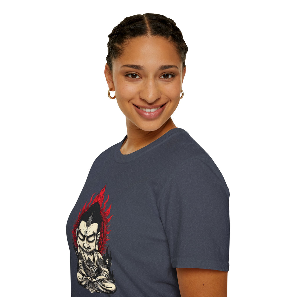 Buddha Flame T-Shirt — Meditative Buddha Graphic Tee