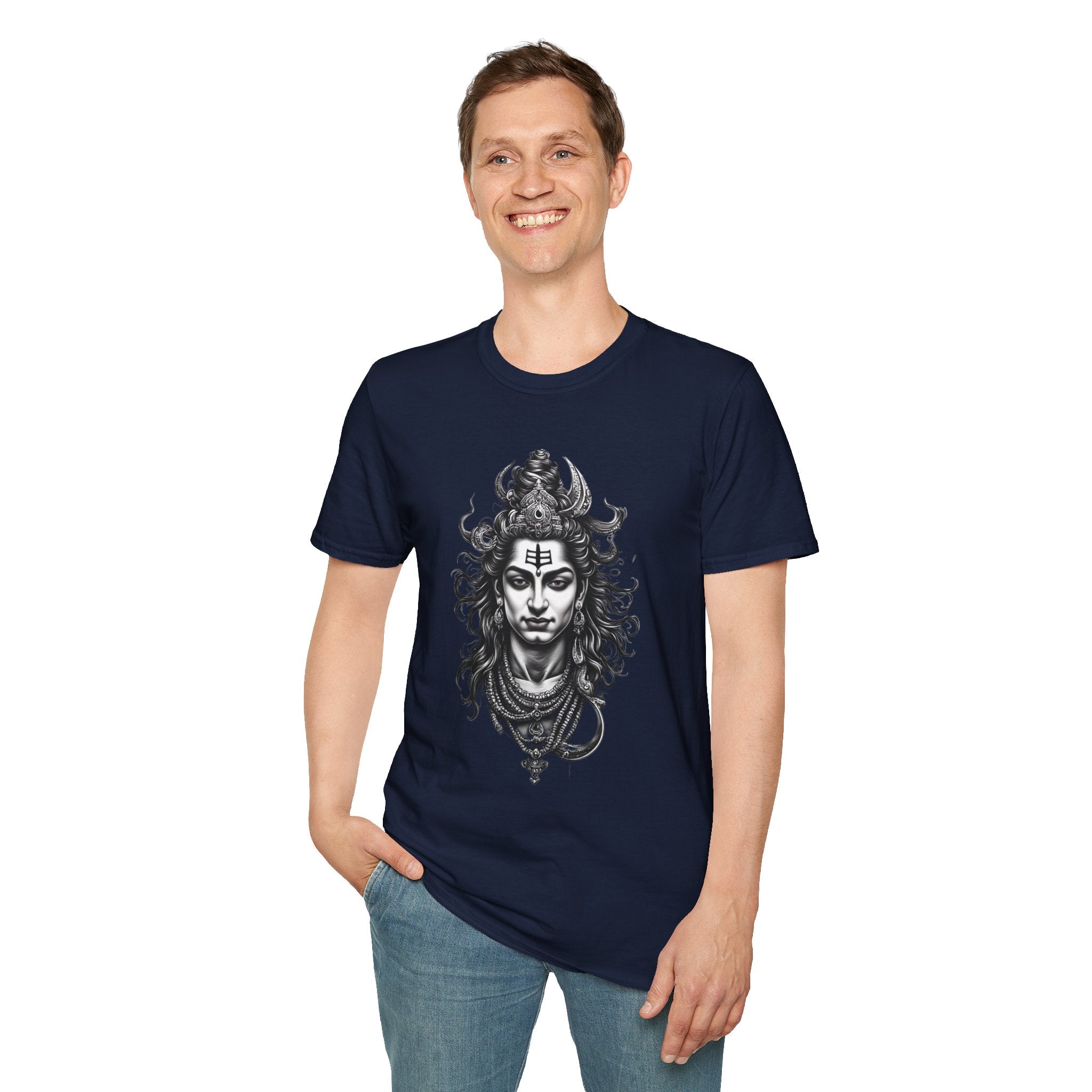 Shiva Portrait T-Shirt – Detailed Hindu Deity Graphic Tee
