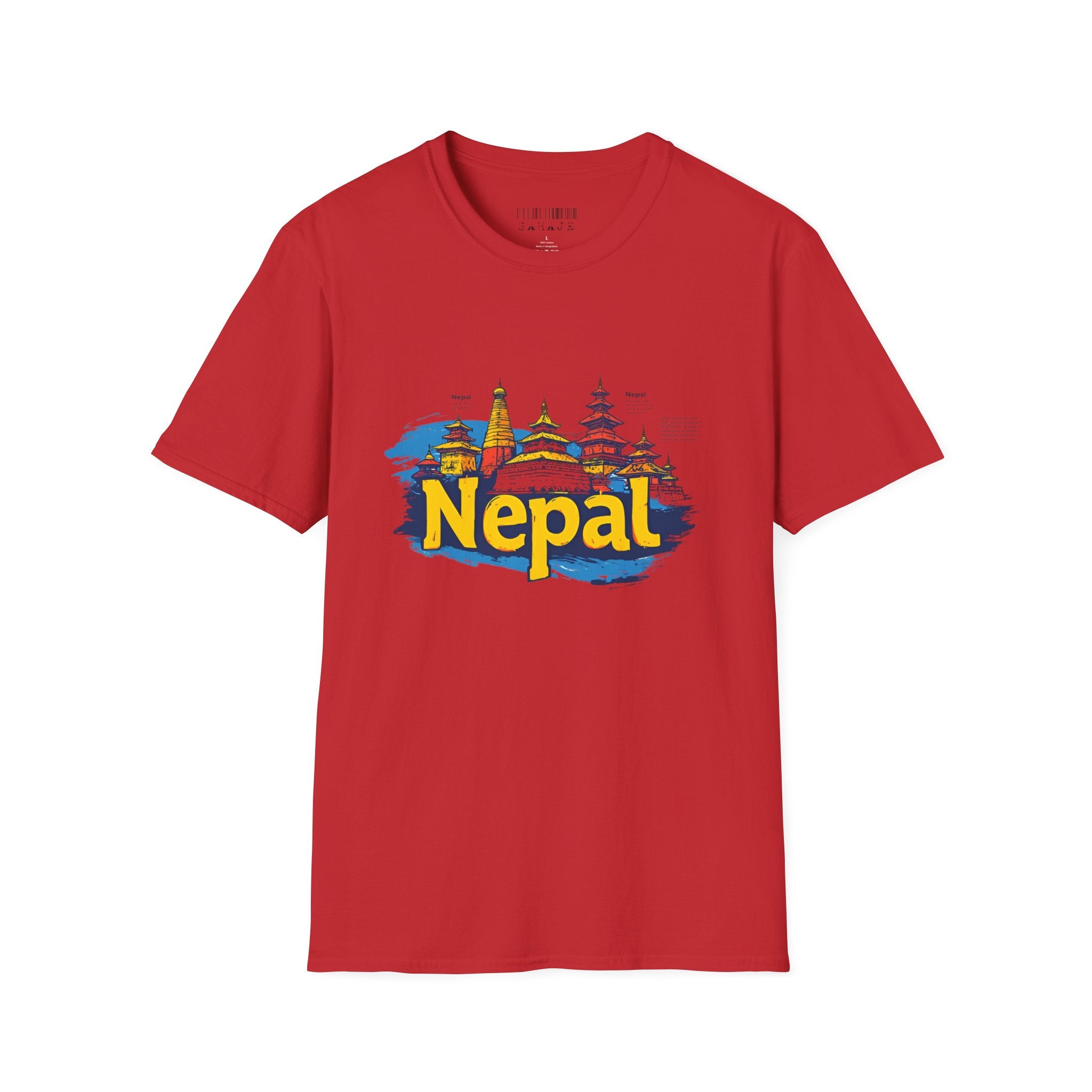 Nepal Temple Skyline T-Shirt – Nepali Cultural Heritage Graphic Tee, Travel & Spiritual Design