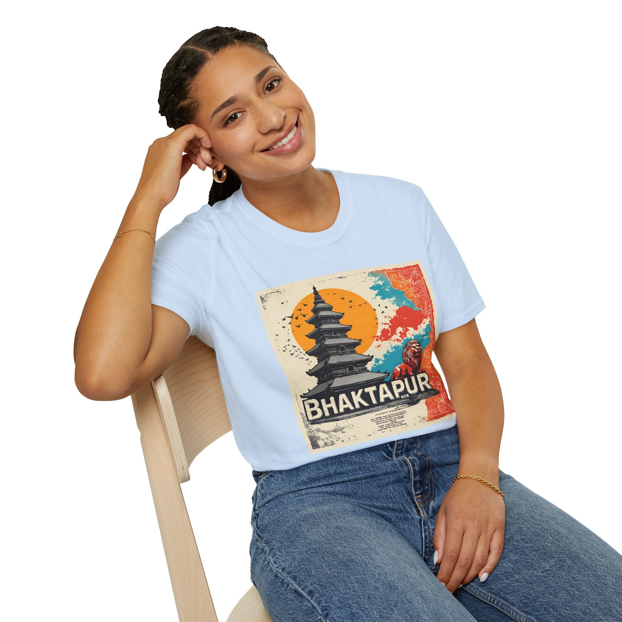 Bhaktapur Vintage Travel T-Shirt – Nepal Pagoda Graphic Tee