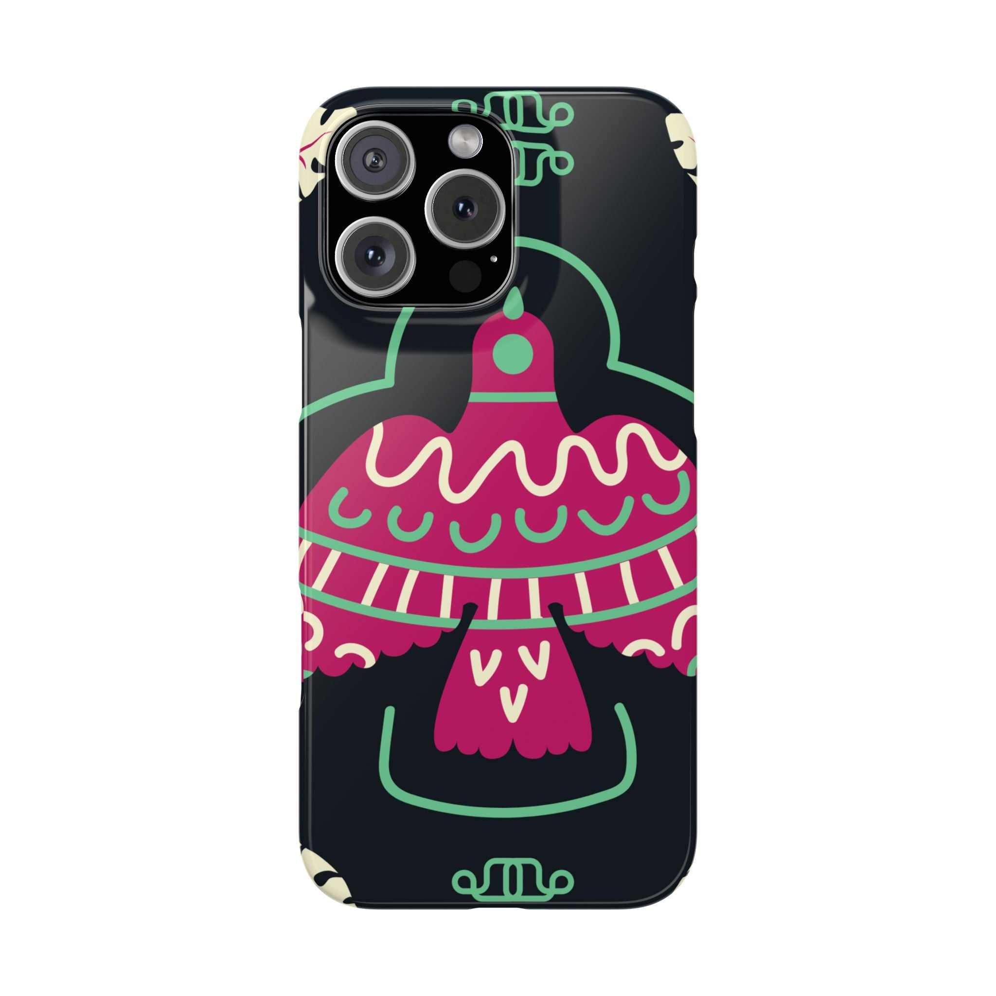 Colorful Bird Slim Phone Case, Bohemian Style Phone Cover, Gift for Nature Lovers, Unique Bird Design, Trendy Mobile Accessory