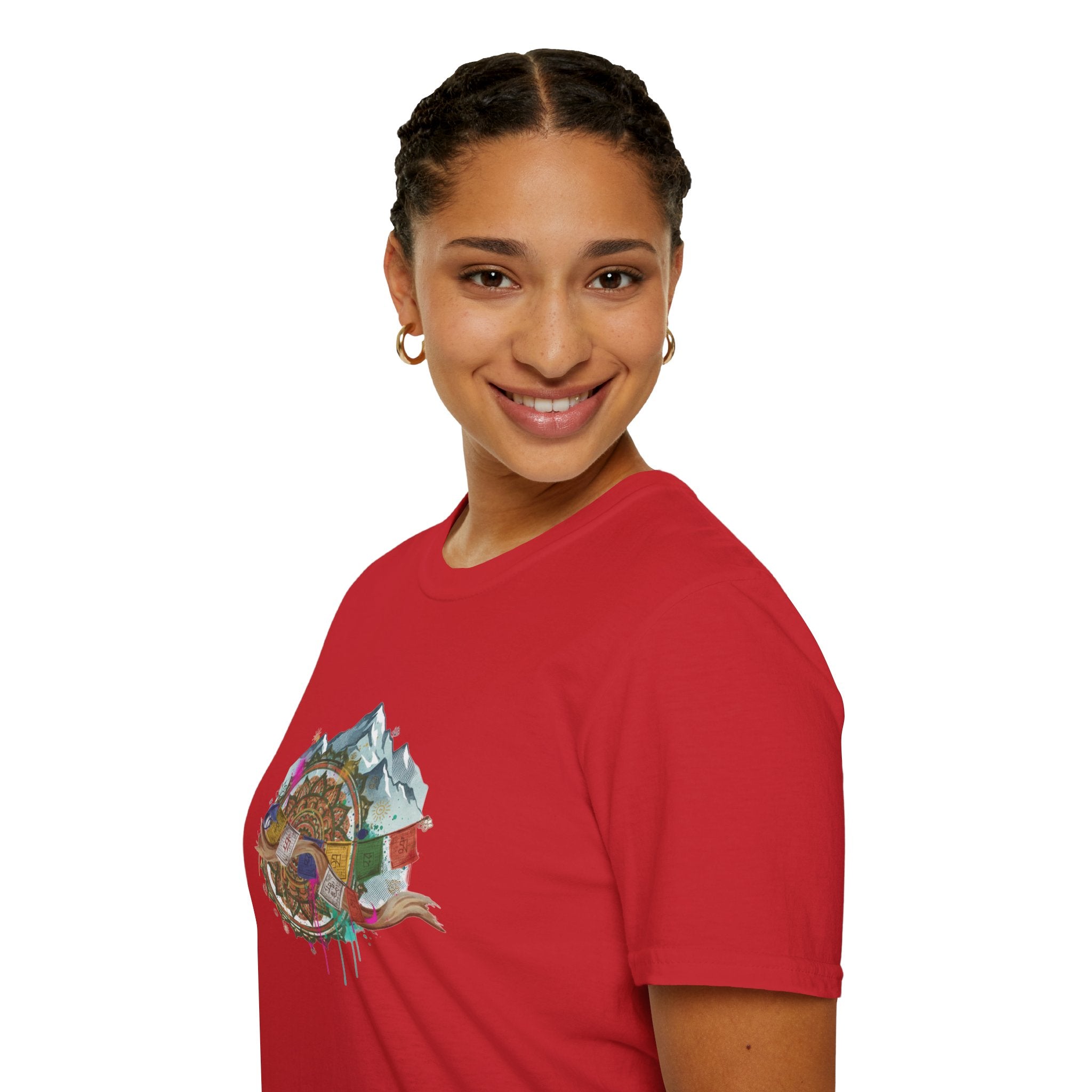 Adventure Turtle Graphic T-Shirt — Mountain Shell Nature Art Tee