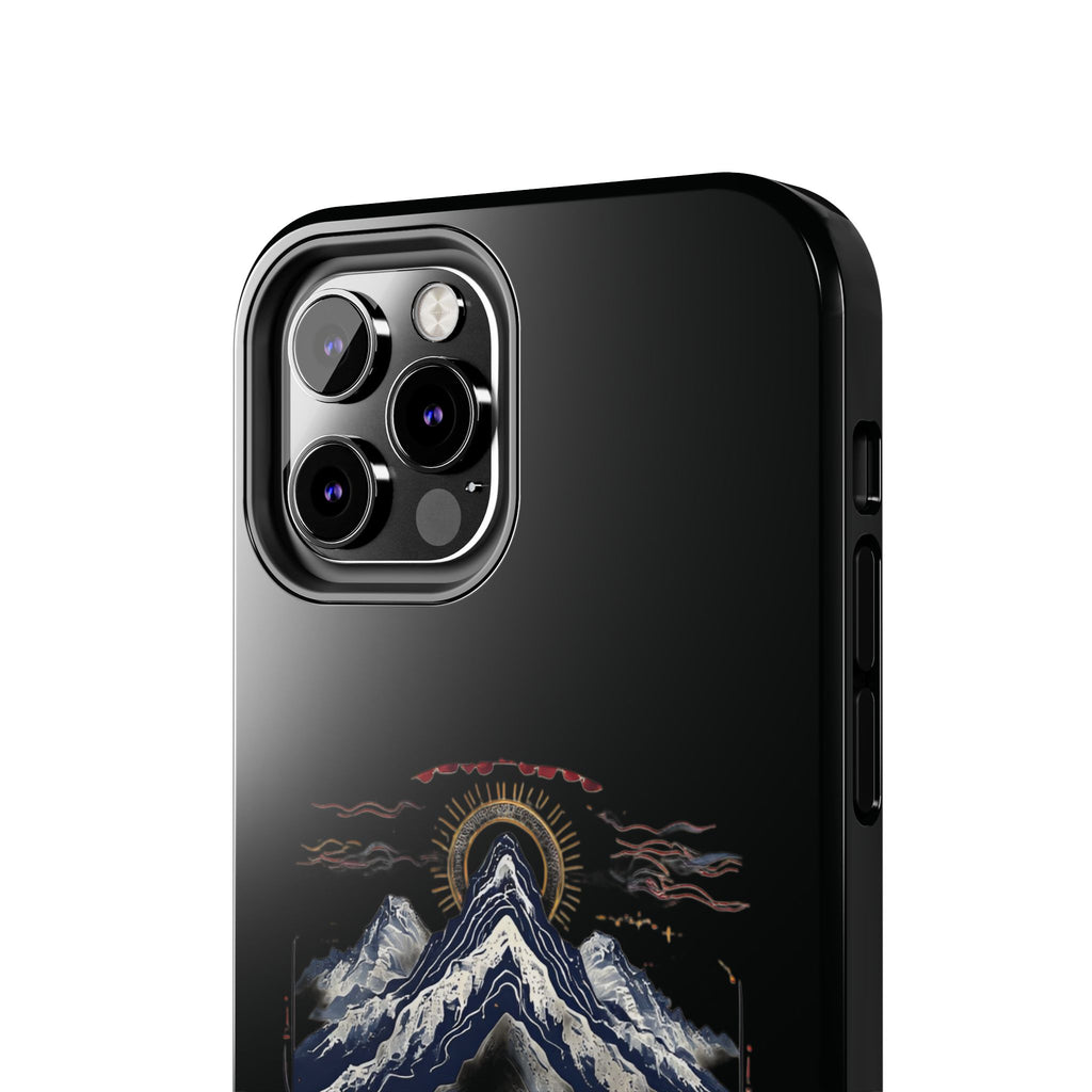 Mountain Temple Tough Phone Case — Japanese-Inspired Landscape Phone Cover