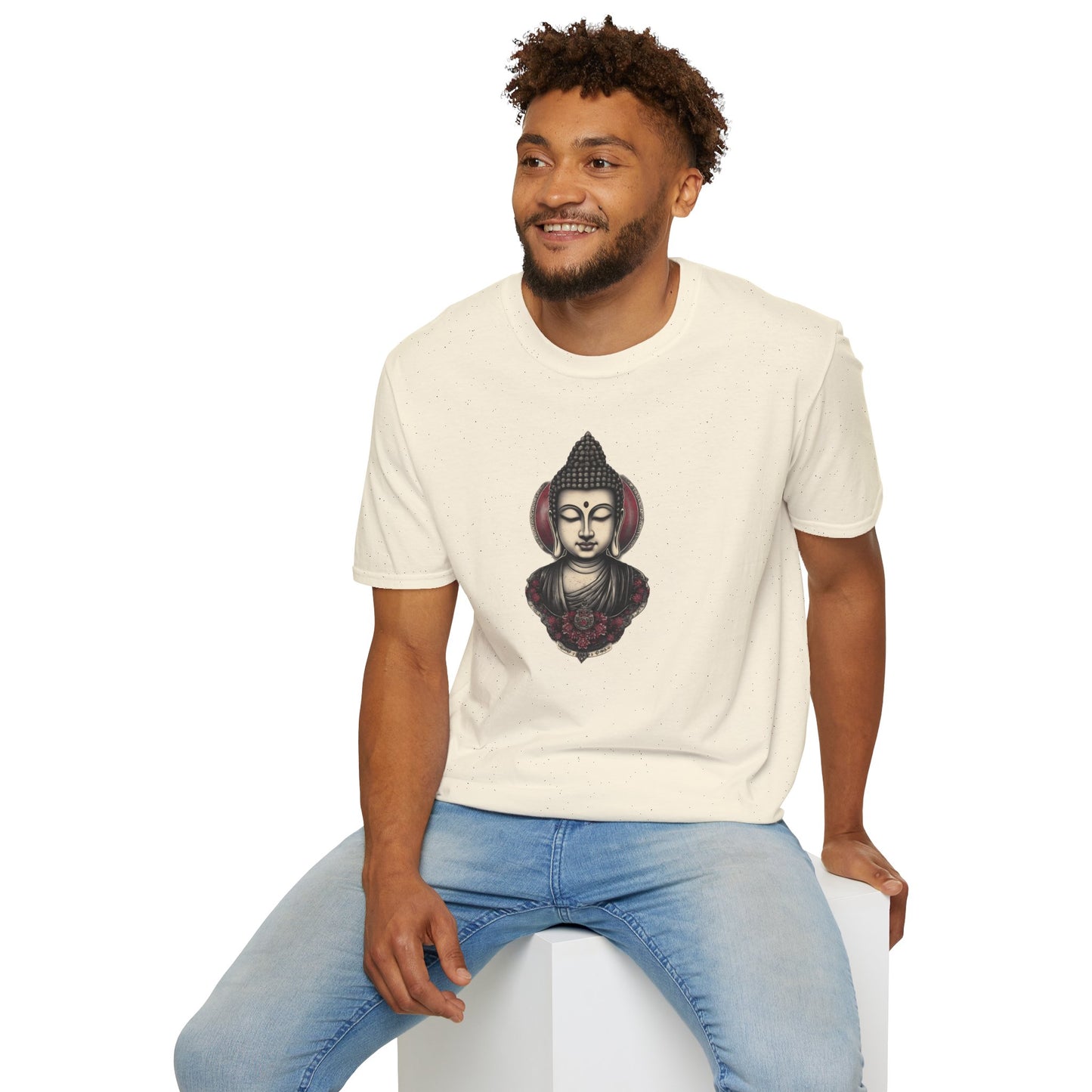 Buddha Portrait Tee — Zen Meditation Graphic T-Shirt