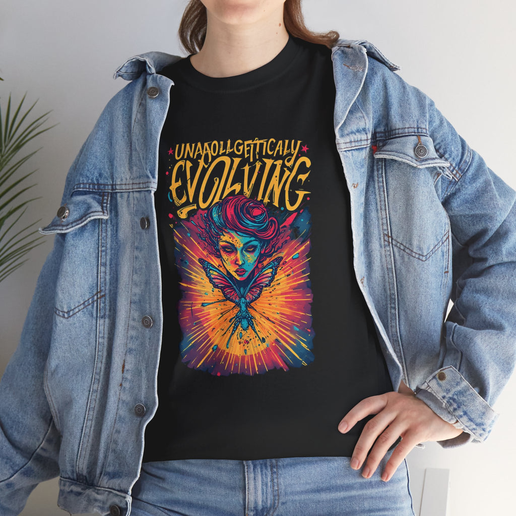 Evolving Alien Graphic Tee — "Unnaturally Evolving" Sci‑Fi Art T-Shirt
