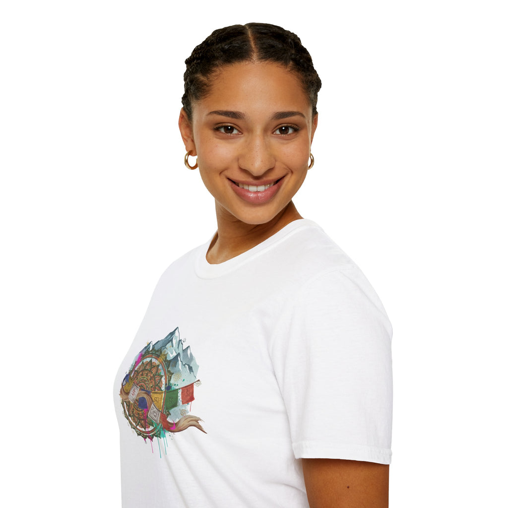 Adventure Turtle Graphic T-Shirt — Mountain Shell Nature Art Tee